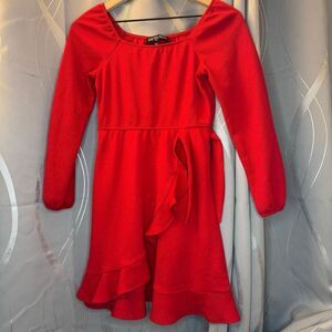 Three Piink Hearts Glitter Sparkle Holiday, New Year, Cocktail, Short Dress NWOT